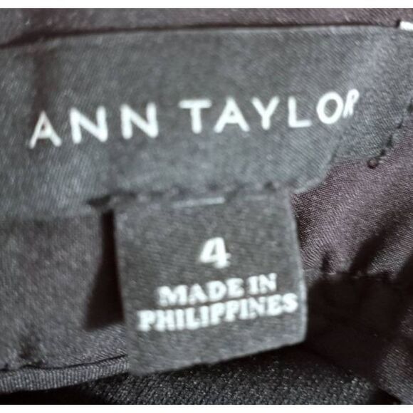 ANN TAYLOR BLACK FLORAL PANTS SZ.4 EUC. - Picture 5 of 7
